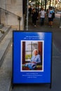 Book of condolences for Her Majesty Queen Elizabeth II located inside of St. Thomas Church on 5th Avenue in Manhattan Royalty Free Stock Photo