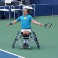 British professional wheelchair tennis player Gordon Reid in action during US Open 2017 Wheelchair Men`s Singles semifinal