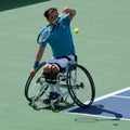 British professional wheelchair tennis player Gordon Reid in action during US Open 2017 Wheelchair Men`s Singles semifinal