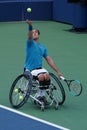 British professional wheelchair tennis player Gordon Reid in action during US Open 2017 Wheelchair Men`s Singles semifinal