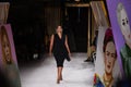 A model walks the runway for Christian Siriano during New York Fashion Week