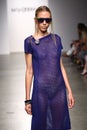 NEW YORK - SEPTEMBER 06: A Model walks runway for Katya Leonovich Spring Summer 2015 fashion show