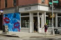 New York - September 18, 2016: Murals vintage on the streets of