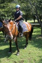 NYPD mounted unit police officer ready to protect public in Flushing Meadows Park