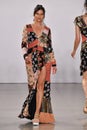 Patricia Velasquez walks the runway for Nicole Miller during New York Fashion Week