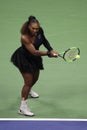 23-time Grand Slam champion Serena Williams in action during her 2018 US Open final match against Naomi Osaka