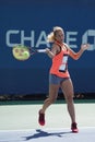 Ukrainian junior tennis player Marta Kostyuk in practice during US Open 2017 Royalty Free Stock Photo