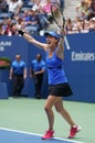 US Open 2017 mixed doubles champion Martina Hingis of Switzerland celebrates victory after final match