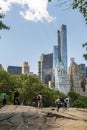 New York skyline from Central Park, New York City, Manhattan, United States of America, North America Royalty Free Stock Photo