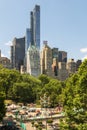 New York skyline from Central Park, New York City, Manhattan, United States of America, North America Royalty Free Stock Photo