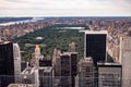 New York skyline seen from the top of the Rockefeller centre