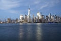 New York skyline cityscape at night