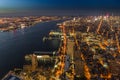 New York Skyline Cityview Manhatten Night from World Trade Cente Royalty Free Stock Photo