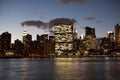 New York Skyline in the evening Royalty Free Stock Photo