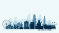 New York skyline buildings vector illustration Royalty Free Stock Photo