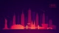 New York skyline building vector illustration city Royalty Free Stock Photo