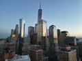 New York skyline landmarks skyscrapers. Travel to America. New York USA. View of Manhattan in New York. New York City Royalty Free Stock Photo