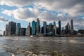 New York skyline with Manhattan Downtown financial district Royalty Free Stock Photo