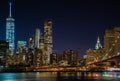 New york skyline at night