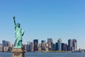 New York skyline with Statute of Liberty Royalty Free Stock Photo