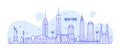 New York skyline USA vector city buildings vector Royalty Free Stock Photo