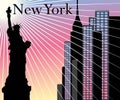 New York Skyscrapers vector background Royalty Free Stock Photo