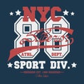 New York Sport wear typography emblem