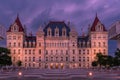 New York State Capitol building at night, Albany NY Royalty Free Stock Photo