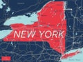 New York state detailed editable map Royalty Free Stock Photo