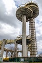 New York State Pavilion Observation Towers with Queens Theatre, Flushing-Meadows-Park, NYC Royalty Free Stock Photo