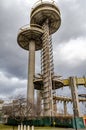 New York State Pavilion Observation Towers with Queens Theatre, Flushing-Meadows-Park, NYC Royalty Free Stock Photo