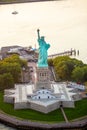 New York Statue of Liberty from aerial view Royalty Free Stock Photo