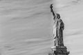 New York statue of liberty vertical silhouette b&w Royalty Free Stock Photo