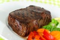 New York Steak- meat on Green Beans,Carrot,Pepper