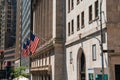 New York stock exchange building on Wall street. Business and finance Royalty Free Stock Photo