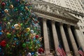 New York Stock Exchange at Christmas Royalty Free Stock Photo