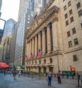 New York Stock Exchange, Manhattan, United States - stock market NASDAQ and Dow Jones, fear of recession from corona virus Royalty Free Stock Photo