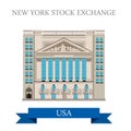 New York Stock Exchange in United States. Flat car Royalty Free Stock Photo