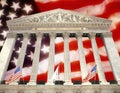 New York - Stock Exchange - USA - Flag Royalty Free Stock Photo