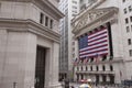 The New York Stock Exchange on Wall Street Royalty Free Stock Photo