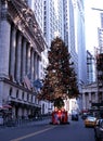 Stock Exchange at Christmas, New York. Royalty Free Stock Photo