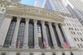 New York Stock Exchange at Wall Street, Lower Manhattan. It is the largest stock exchange in the world by market capitalization. Royalty Free Stock Photo