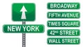 New York Street signs Royalty Free Stock Photo