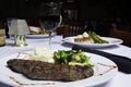 New York Strip Steak with Mashed Potatoes and Mixed Vegetables Royalty Free Stock Photo