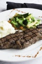 New York Strip Steak with Mashed Potatoes and Mixed Vegetables 3 Royalty Free Stock Photo