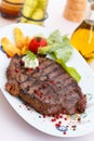 New York Strip Steak with Vegetables Royalty Free Stock Photo