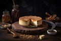 New York style cheesecake with salted caramel