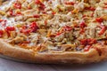 New York Balsamic Chicken Pizza Royalty Free Stock Photo