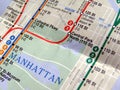 New York subway map Royalty Free Stock Photo