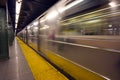 New York subway motion blur